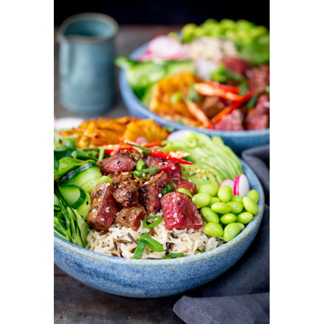 Kimchi Beef Poke Bowl