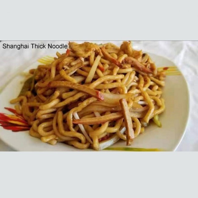 21. BBQ Pork Shanghai Thick Noodle (Hot)