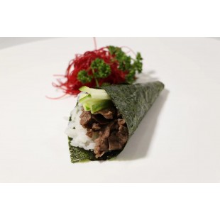 132. Beef Teriyaki Hand Roll (1pc)