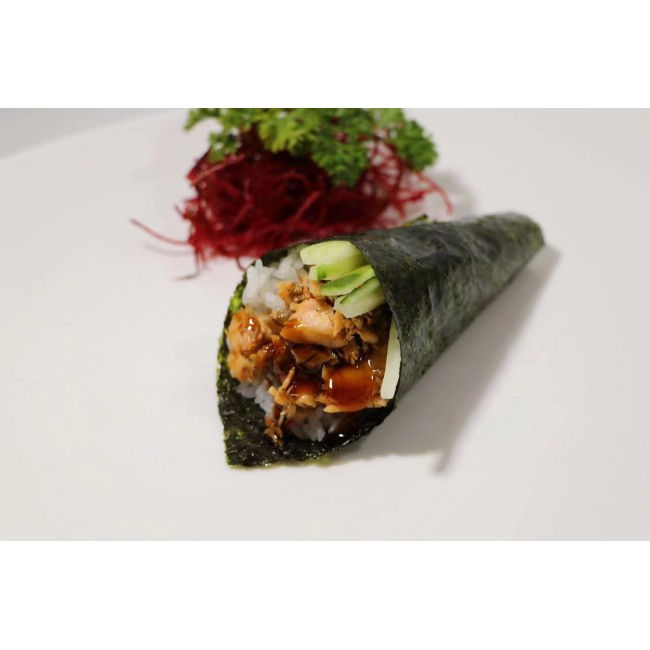 133. Salmon Teriyaki Hand Roll (1pc)