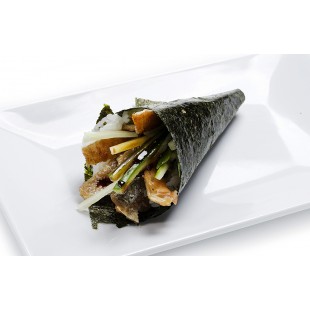 H6 Salmon Skin Hand Roll