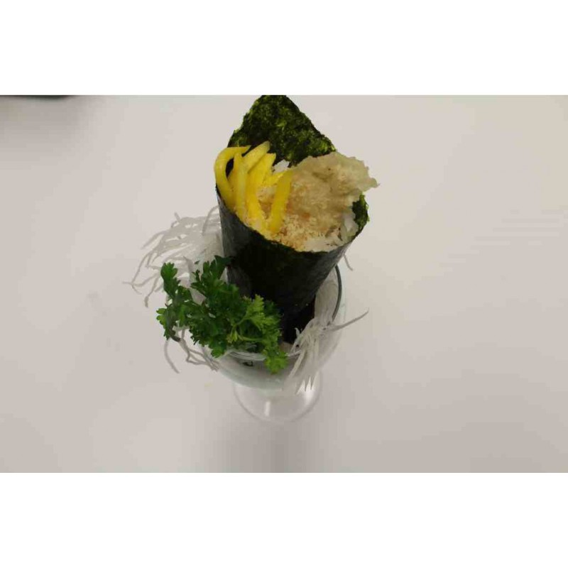 R13. Mango Shrimp Tempura Hand Roll 1pc