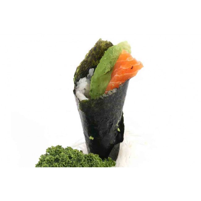 R10. Salmon Avocado Hand Roll (1pc)