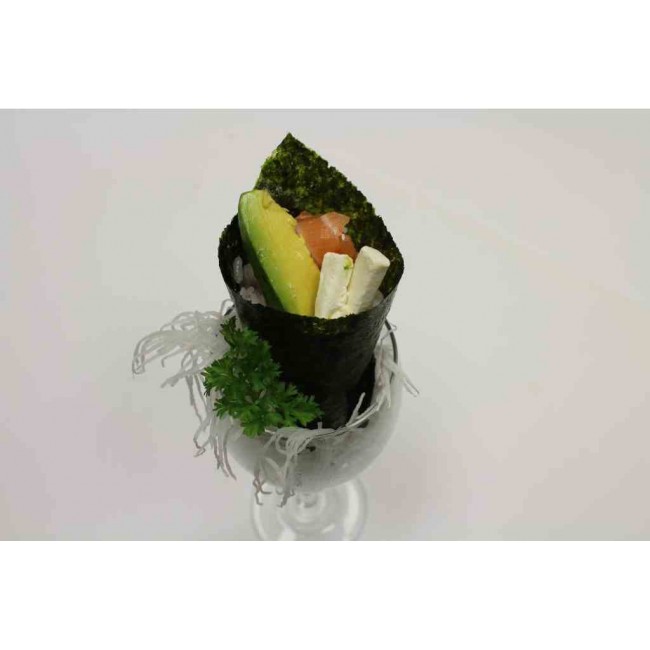 R11. Cheese Salmon Avocado Hand Roll (1pc)