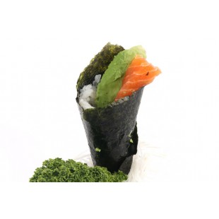 104. Salmon Avocado Hand Roll (1pc)