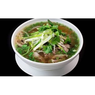 20. Well Done Flank Rice Noodle Soup (Large) 熟牛腩粉 (大)