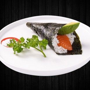 Salmon Avocado Hand Roll (1 pc)