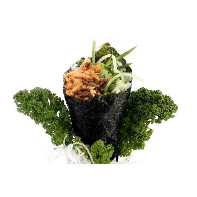 107. BBQ Salmon Hand Roll (1pc)